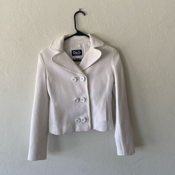 Dolce & Gabbana white slightly cropped blazer jacket - Picture 1 of 13